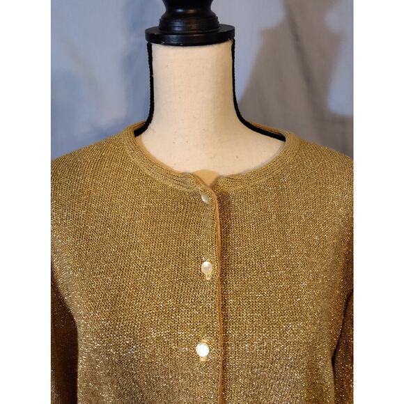 Bentley Vintage Gold Cardigan Sweater - Picture 3 of 6